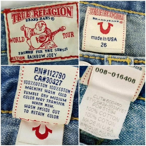 TRUE RELIGION Rainbow Joey 26x30 Blue - Picture 8 of 8